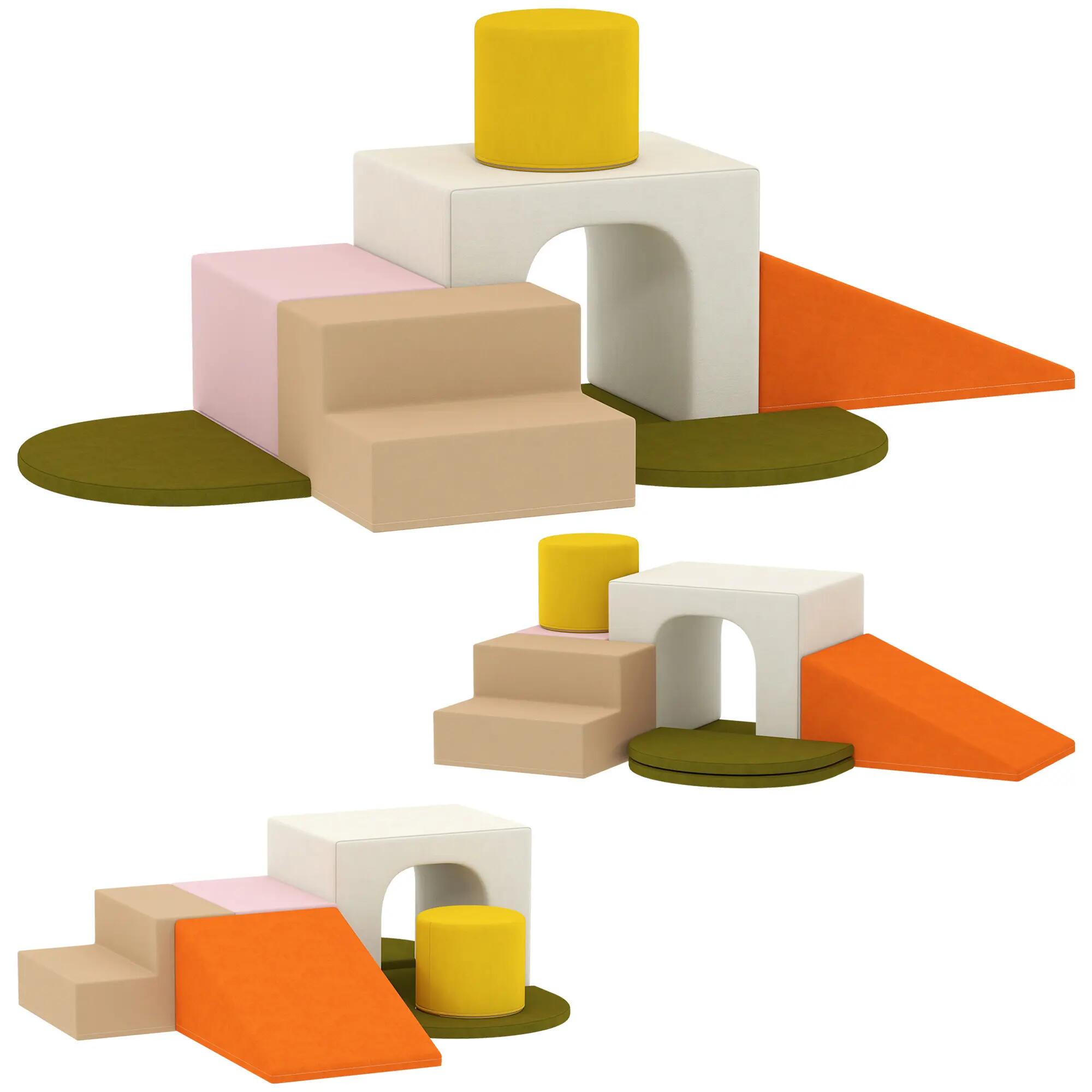 Parcours motricité bébé 8 pièces mousse tissu 1/5