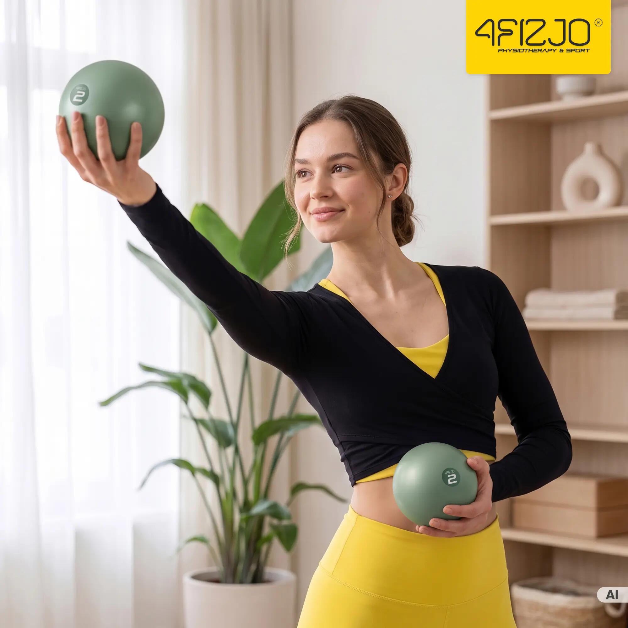 Piłki obciążeniowe do pilatesu toning ball z piaskiem zestaw 4FIZJO 9/13
