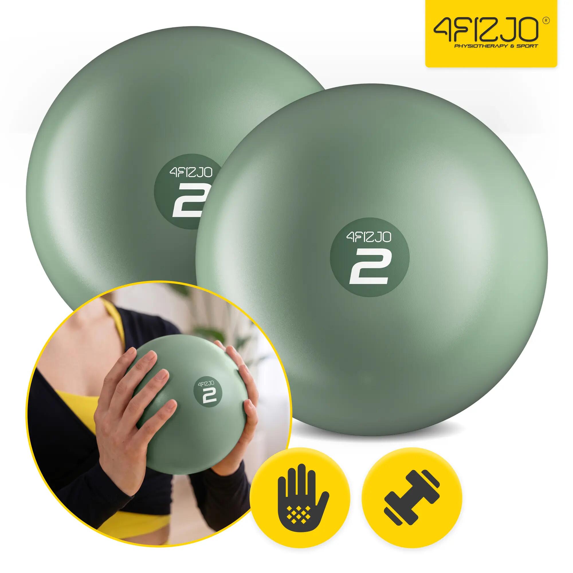 Piłki obciążeniowe do pilatesu toning ball z piaskiem zestaw 4FIZJO 6/13