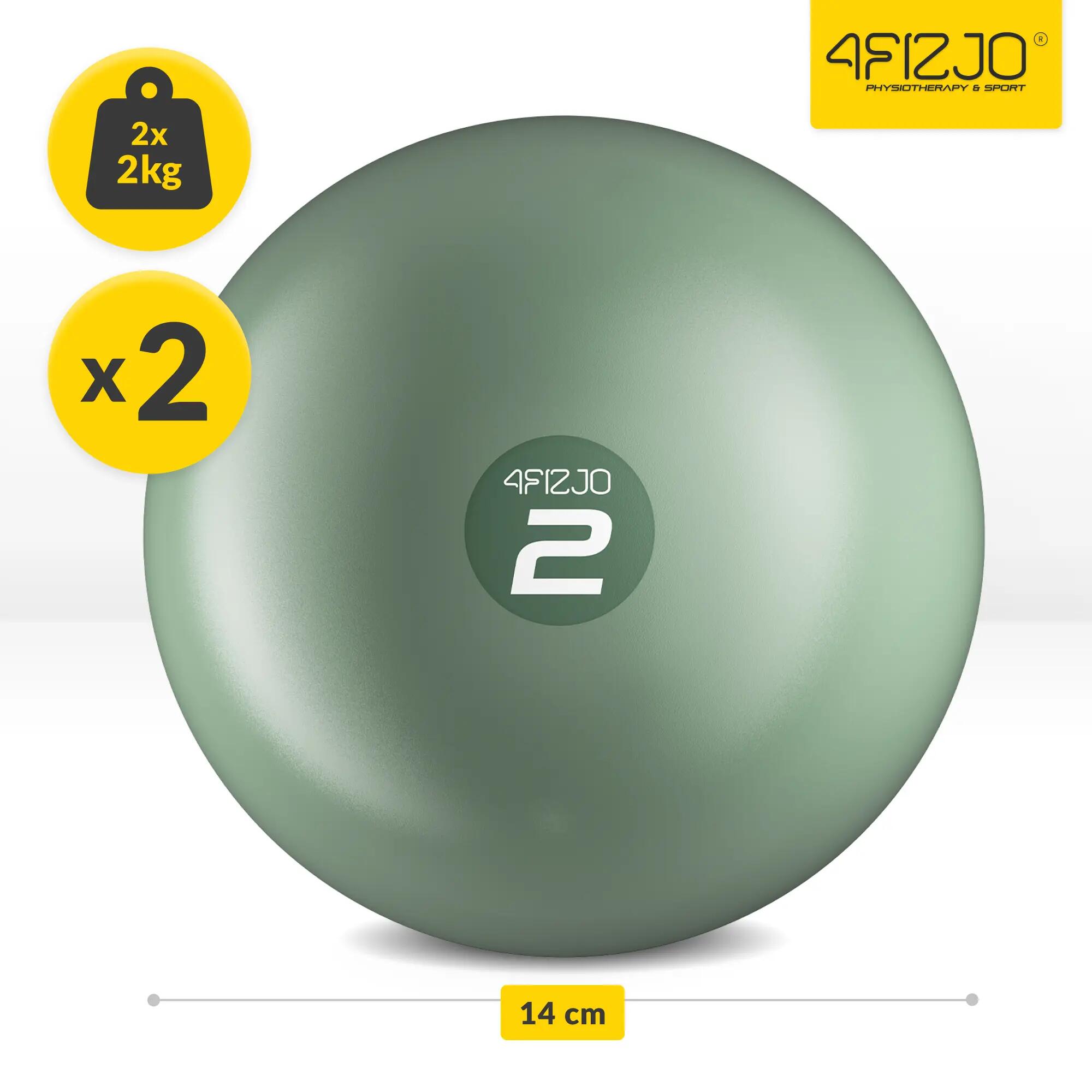 Piłki obciążeniowe do pilatesu toning ball z piaskiem zestaw 4FIZJO 5/13