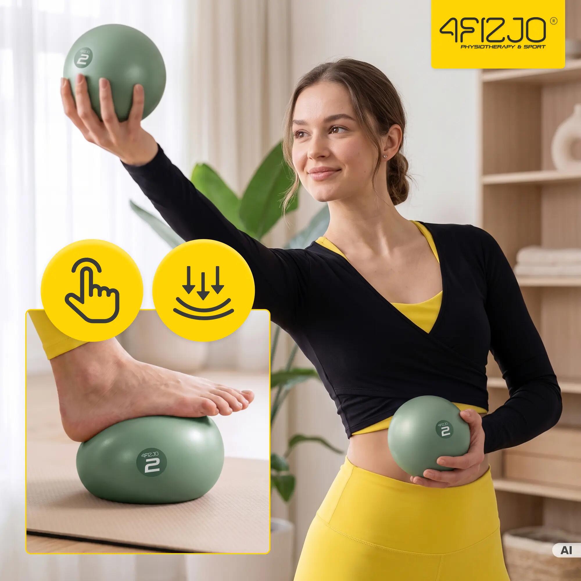 Piłki obciążeniowe do pilatesu toning ball z piaskiem zestaw 4FIZJO 2/13