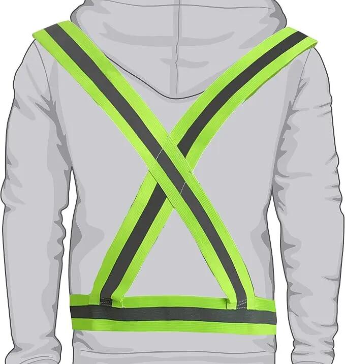 Gilet de course à pied réfléchissant vélo taille unique, jaune 7/9