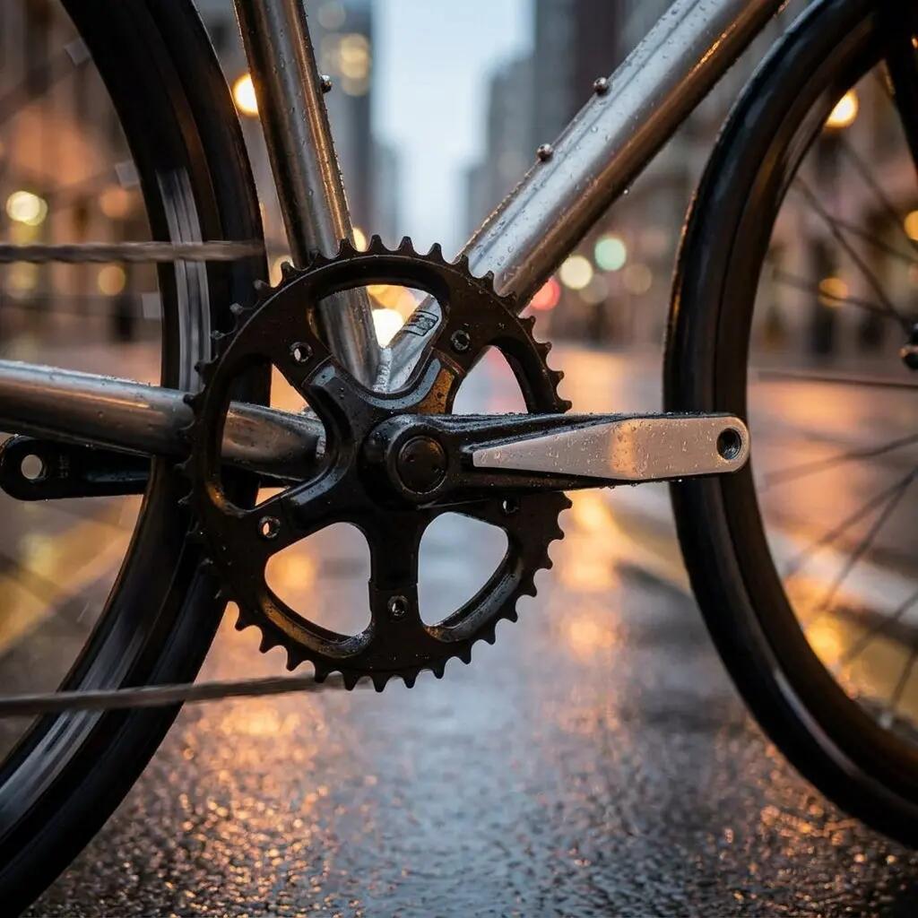 Aluminium crankset met vierkante as Mijnenpieper Speed 38 T 2/5