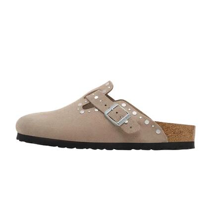 Zuecos Birkenstock Boston Rivets Leve Suede Estrechos para Mujer