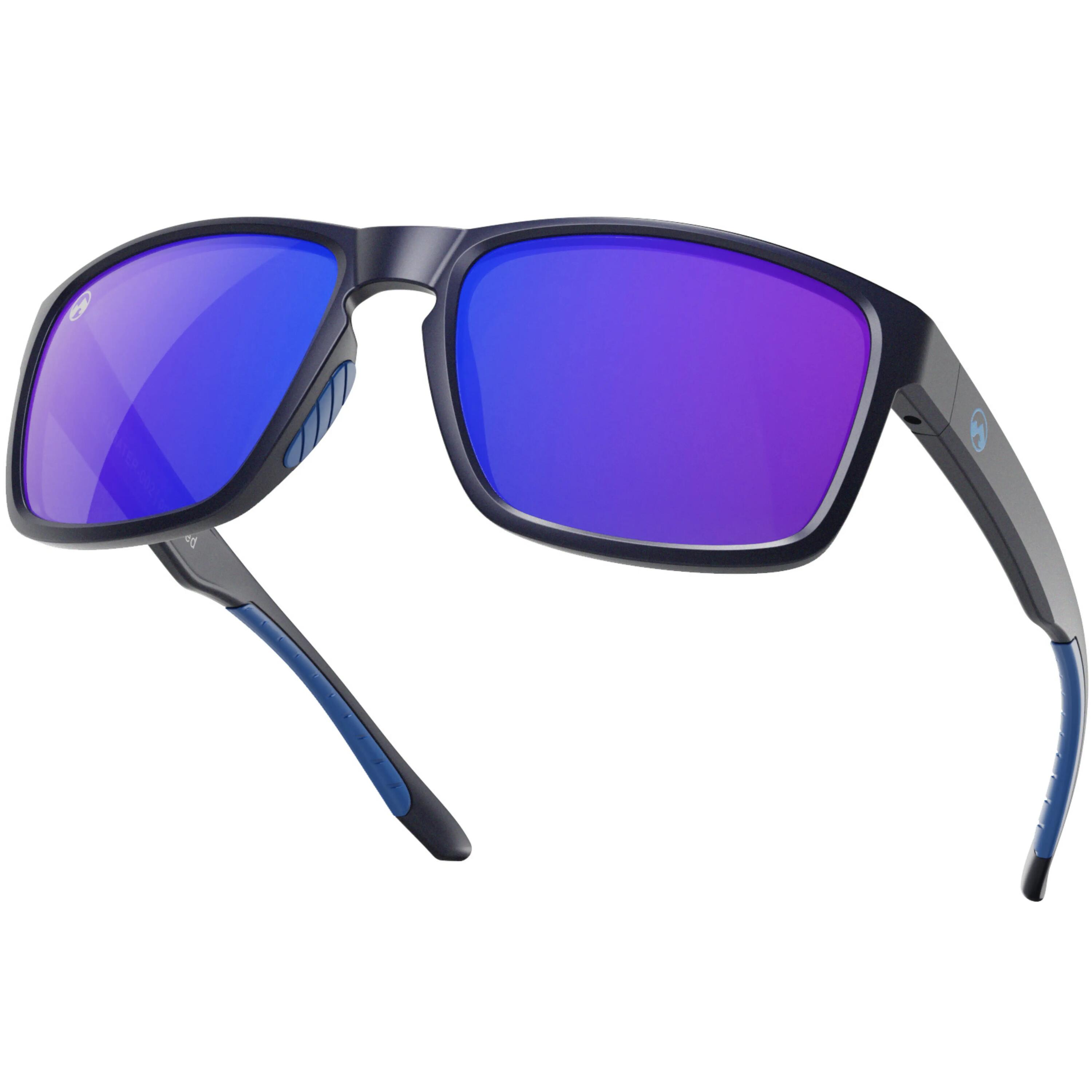 Unisex Sunglasses FLOATER-002 (Black | Blue) 4/5