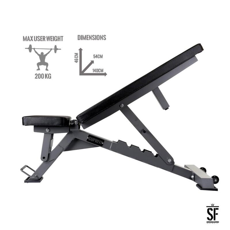 Banc de musculation Suprfit Hallgard - Gris