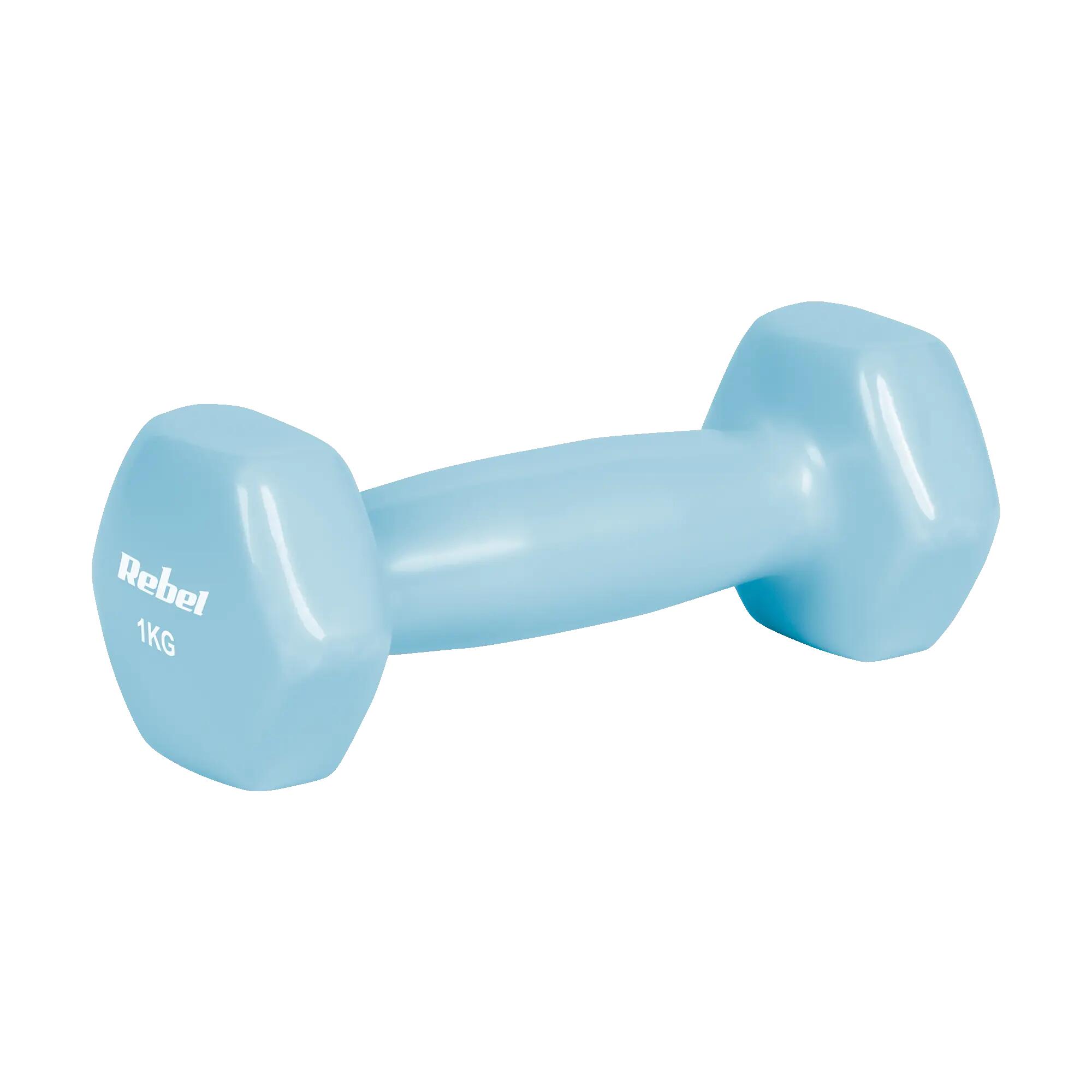 Hantelki żeliwne winylowe HEX 2 x 1 kg Rebel 3/6