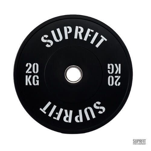 Suprfit Econ Bumper Plate White Logo (Paar) - 20 kg