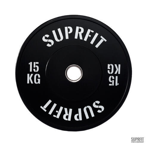 Suprfit Econ Bumper Plate White Logo (Paar) - 15 kg