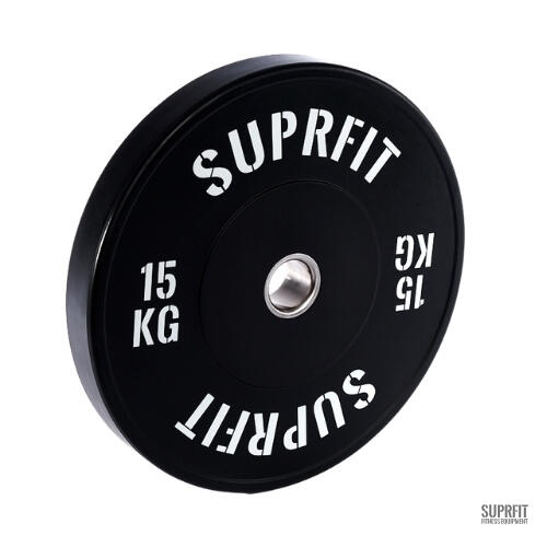 Suprfit Econ Bumper Plate White Logo (paire) - 15 kg