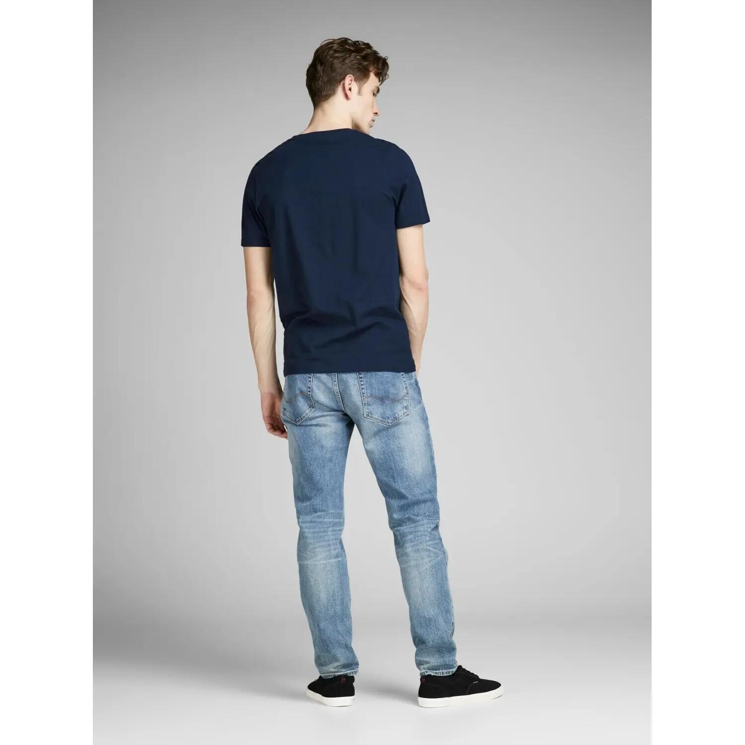 Maglia a Maniche Corte Uomo Jack & Jones  12137126  Blu Marino 4/7