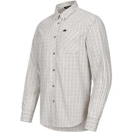 Herren - Jagdhemd - kariert, Button-Down-Kragen - Juno - oliv/beige 3/4