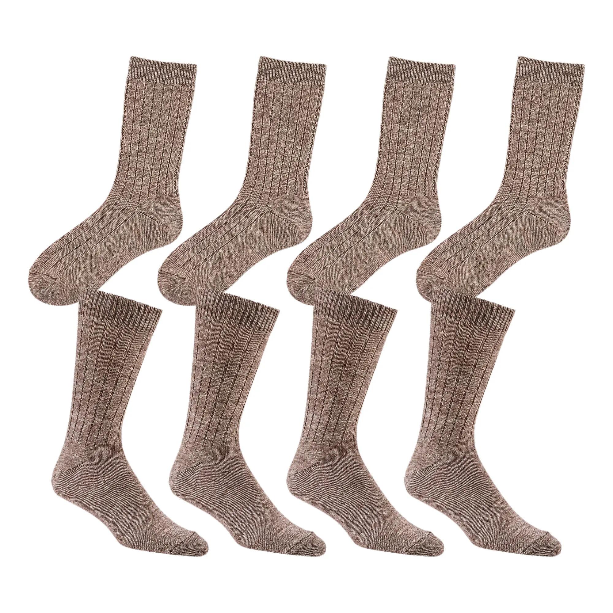 Damen Herren Freizeit Wollsocken dünn Alpaka Feinstrick weich im Sneaker 4 Paar 2/6