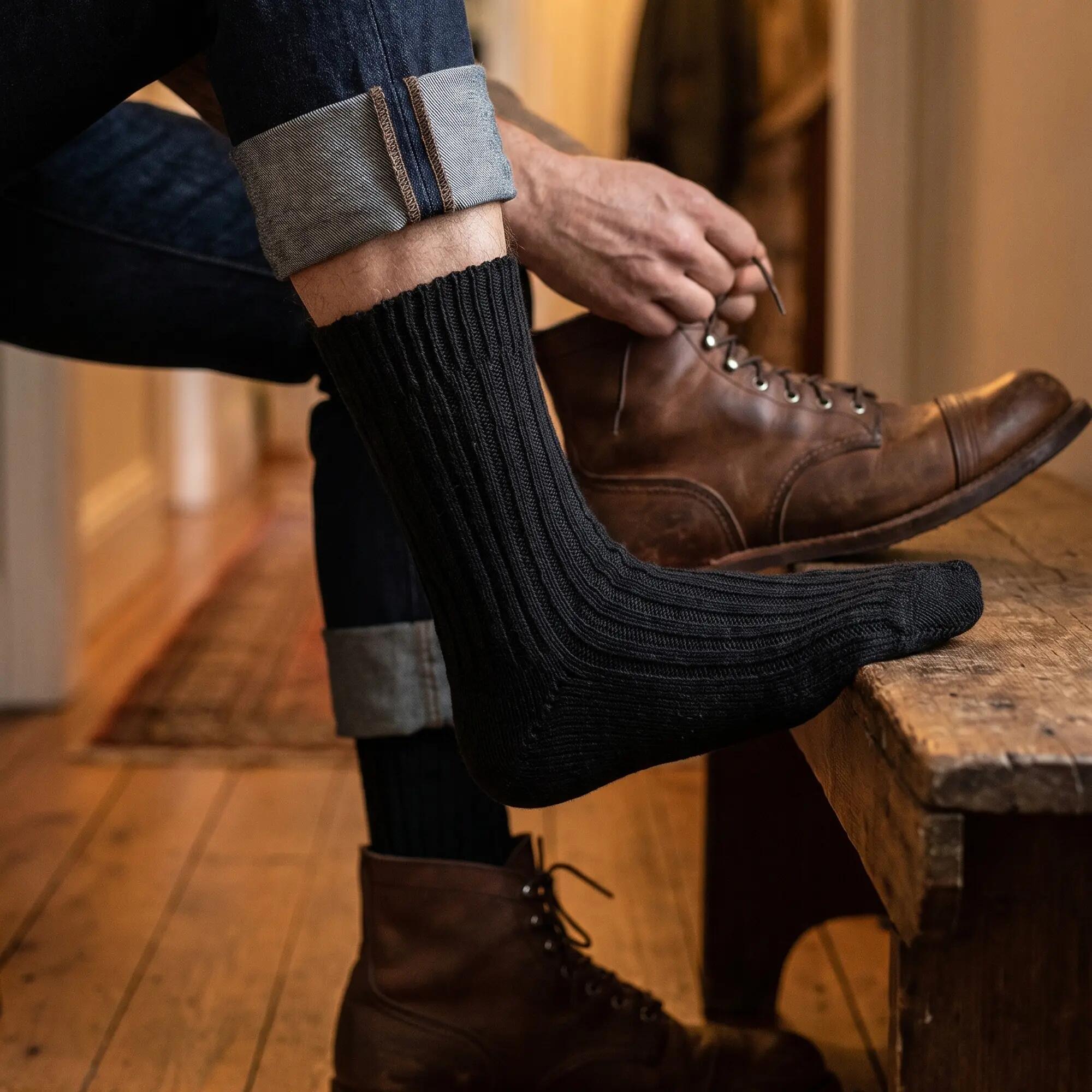 Damen Herren Freizeit Baumwollsocken ohne Gummibund 100% Baumwolle dick 6 Paar 4/6