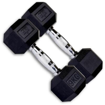 Suprfit Hex Gummi-Kurzhanteln (Paar)- 1-50kg Paar