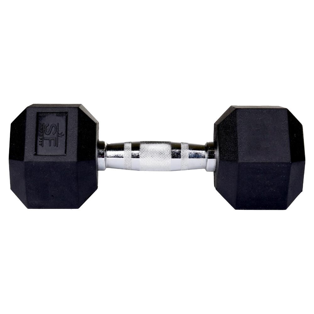 Haltères courts Suprfit Hex en caoutchouc (la paire)- 1-50kg la paire 2/5