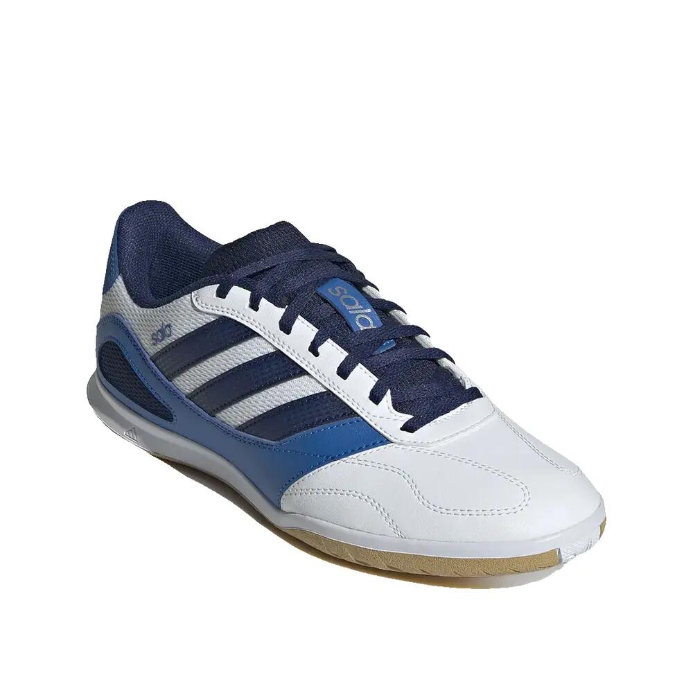 Chaussures de football Adidas Super Sala Competition III Blanc/Bleu 4/8