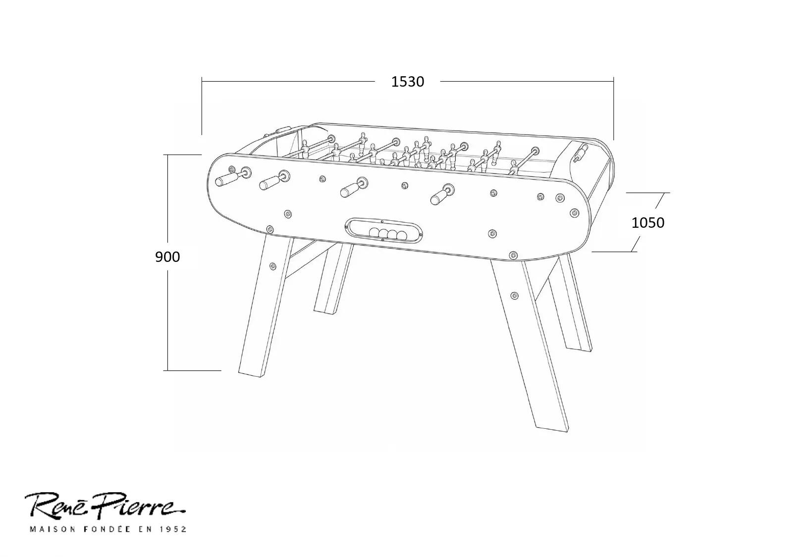 Baby Foot Match Noir - Fabrication française - L153 x l105 x H90 11/11