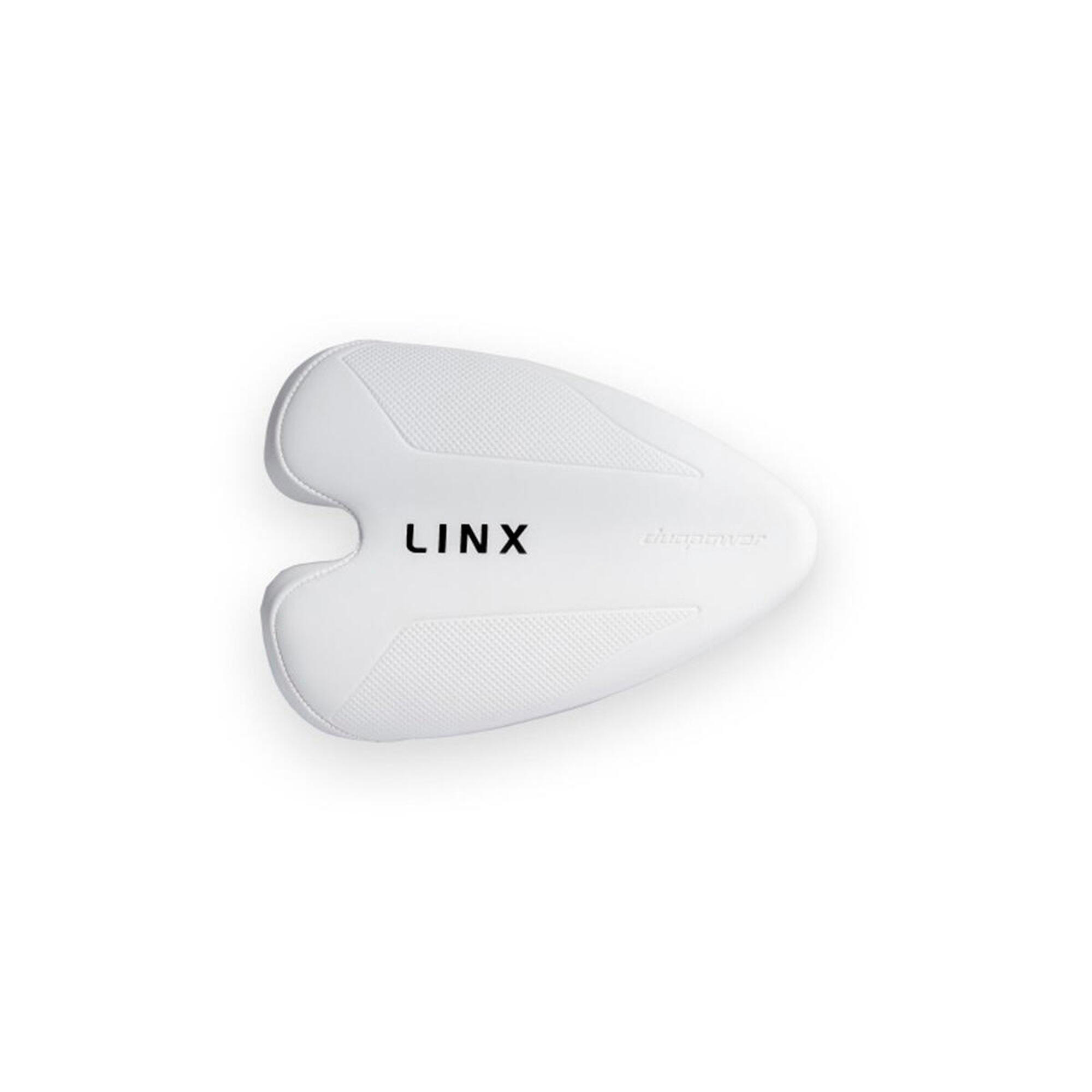 Selim de bicicleta feito à mão Duopower Linx - Cromada - 132mm branco