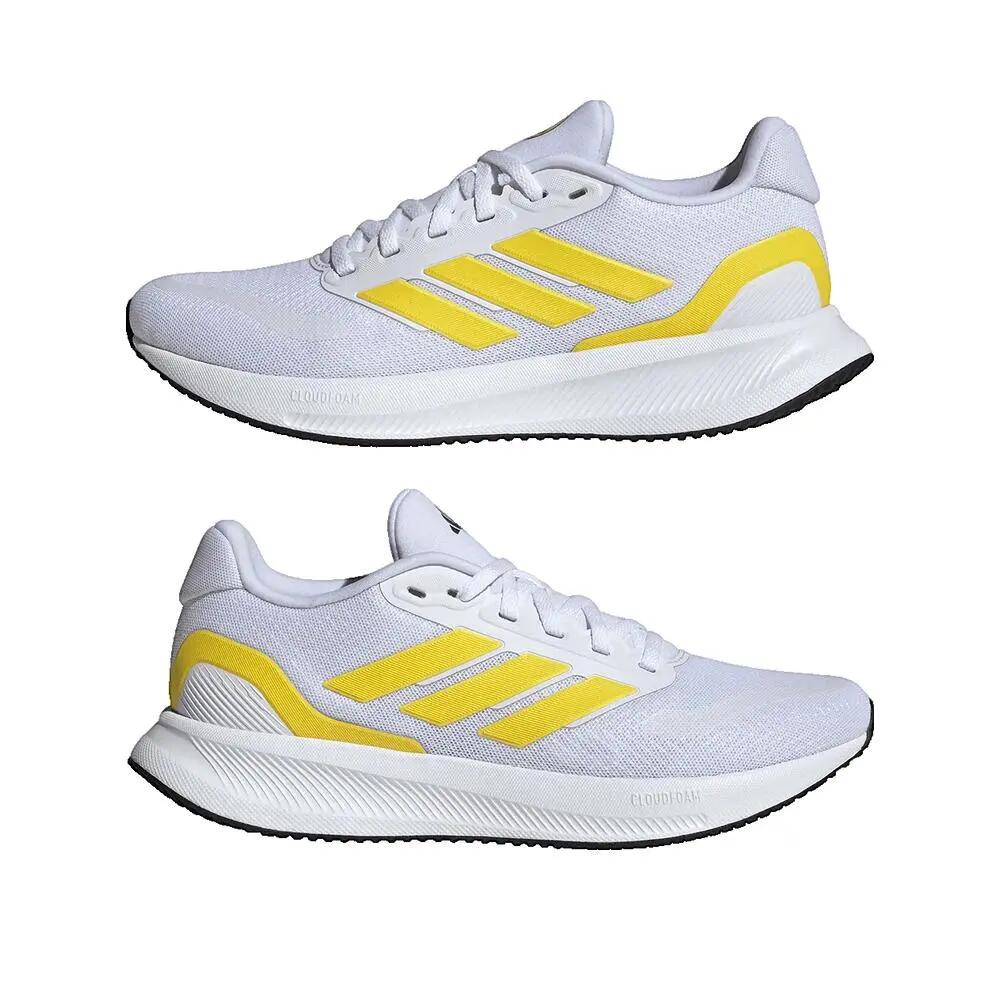 Chaussures de course adidas Runfalcon 5 Blanc/Jaune/Noir 9/10
