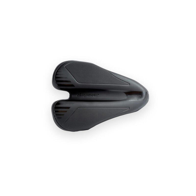 Selle de vélo fabriquée à la main Duopower Boira + - Chrome - 132mm Noir