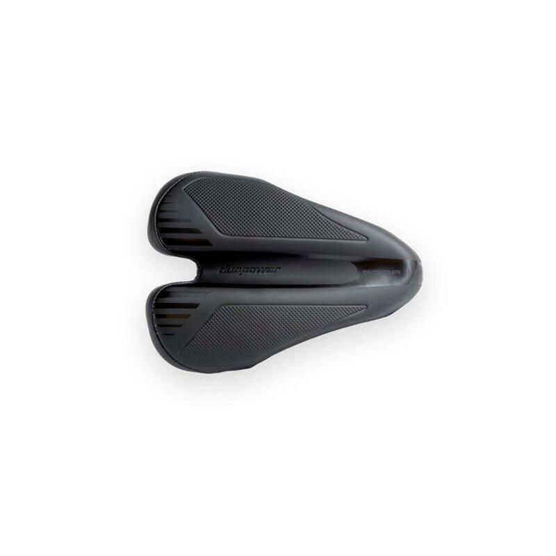 Fietszadel met de hand Duopower Boira + - Chroom - Breedte 132mm zwart