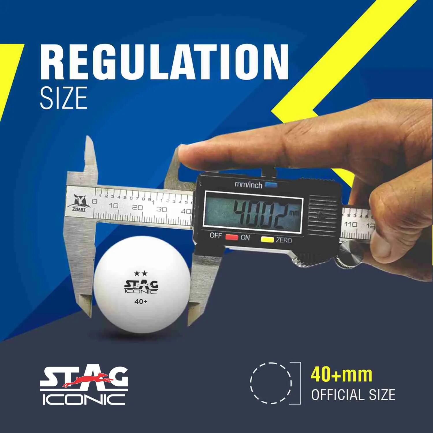 STAG Iconic 2-Star TT Balls, 40+mm, Pack of 12 -  2