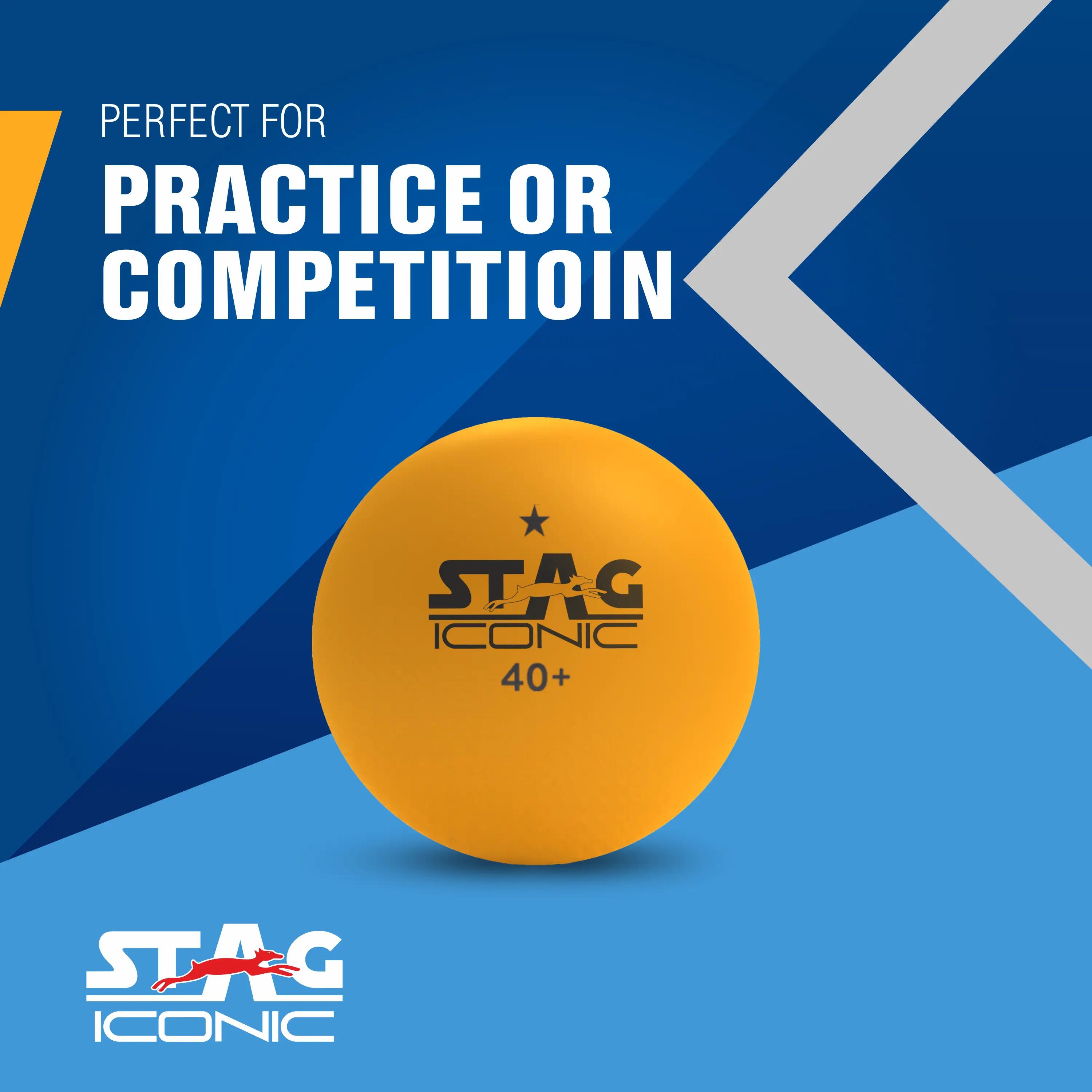 STAG Iconic 1-Star Orange TT Balls, 40+mm, Pack of 6 -  4