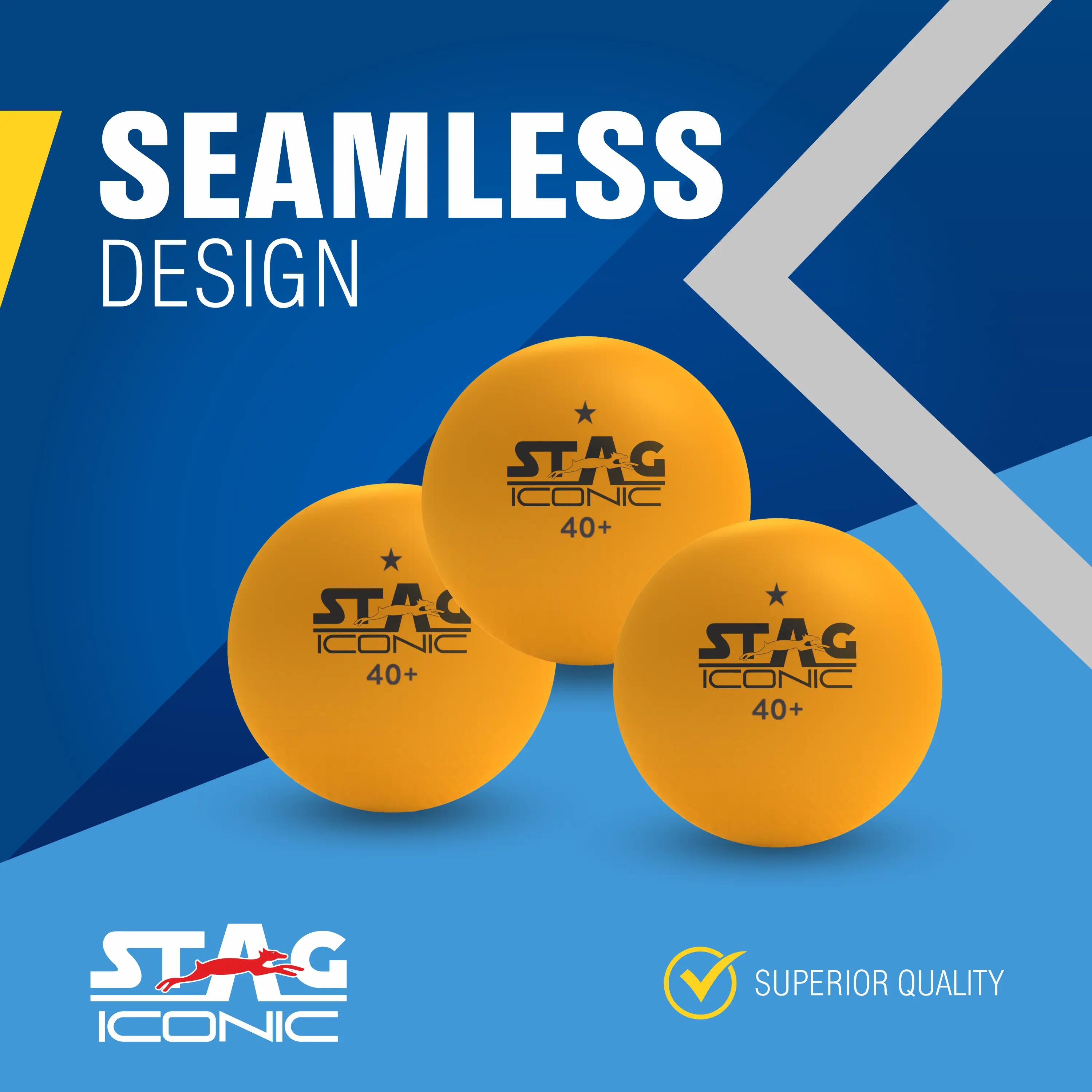 STAG Iconic 1-Star Orange TT Balls, 40+mm, Pack of 6 -  3