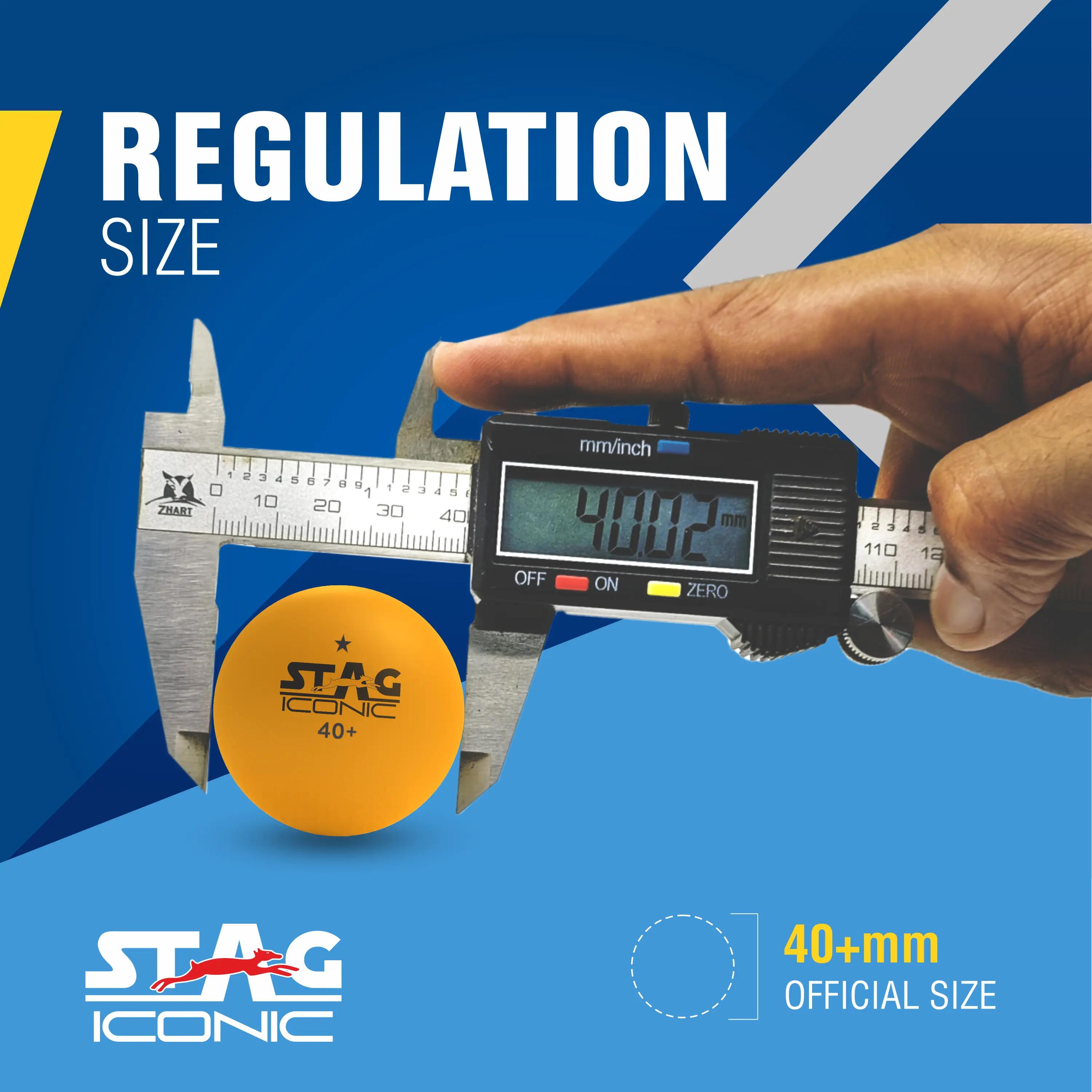 STAG Iconic 1-Star Orange TT Balls, 40+mm, Pack of 6 -  2