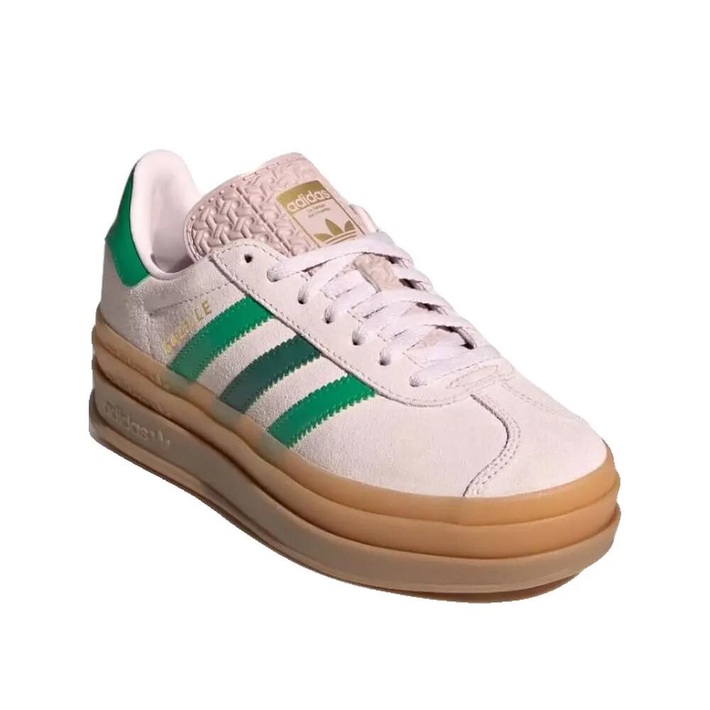 adidas Gazelle Bold Almost Pink Court Green Gold Metallic (GS) — photo 3