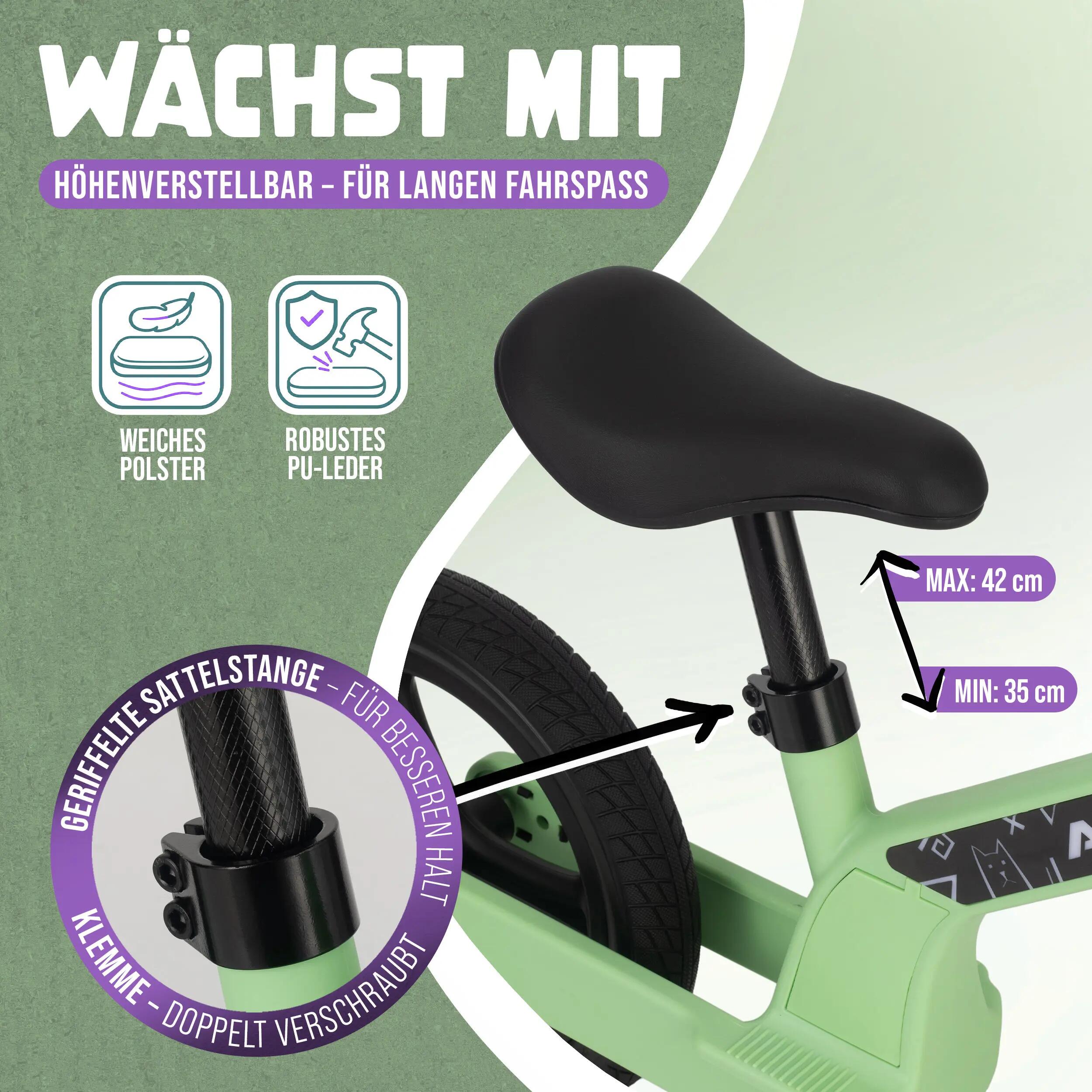 Bici senza pedali Bambini 2 anni luminosa Trailbuddy LED Verde 3/7