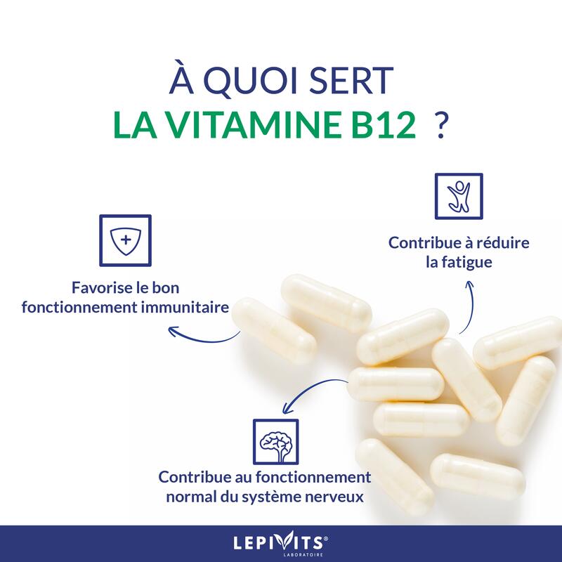 Vitamine B12 Forte - Concentration maximale - 60 gélules vegan