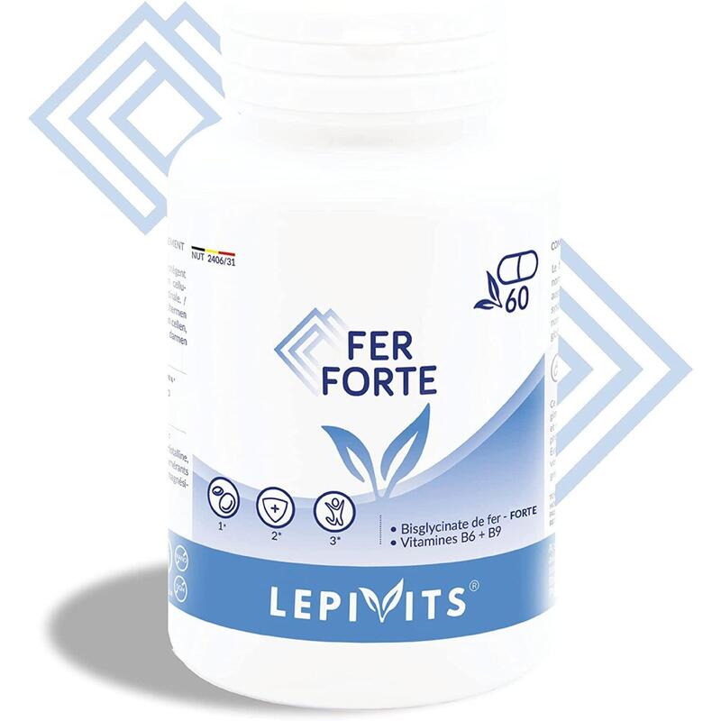 FER FORTE - IJZERBISGLYCINAAT + ACTIEVE B6 & B9 VITAMINEN - 60 VEGANISTISCHE CAP