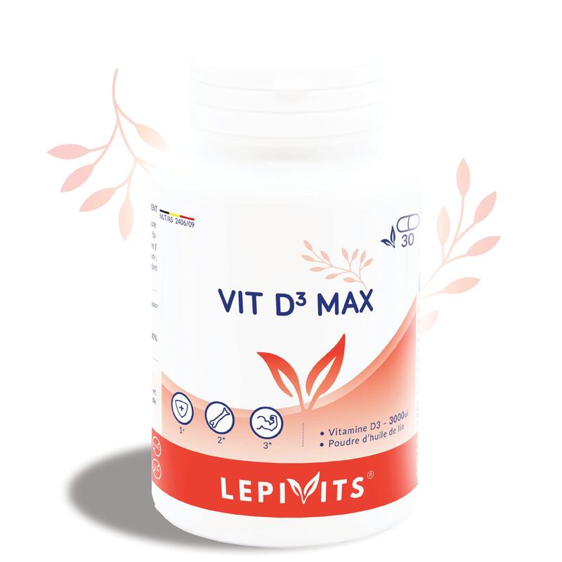 VITAMINE D3 MAX - GEZONDE SPIEREN EN BOTTEN - 30 CAPSULES