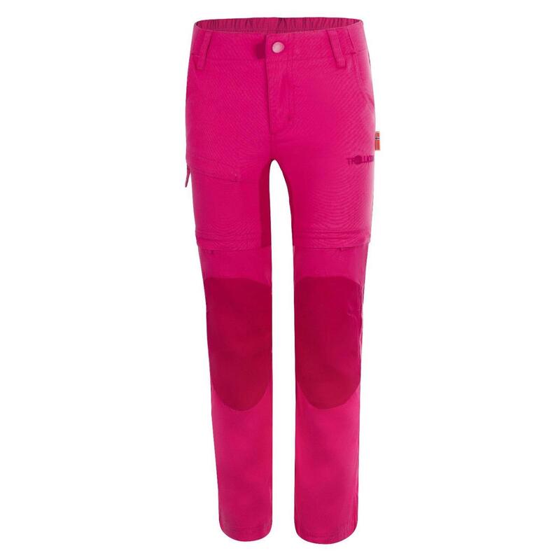 Pantalon de trekking Arendal XT pour enfants, respirant, rouge rubis