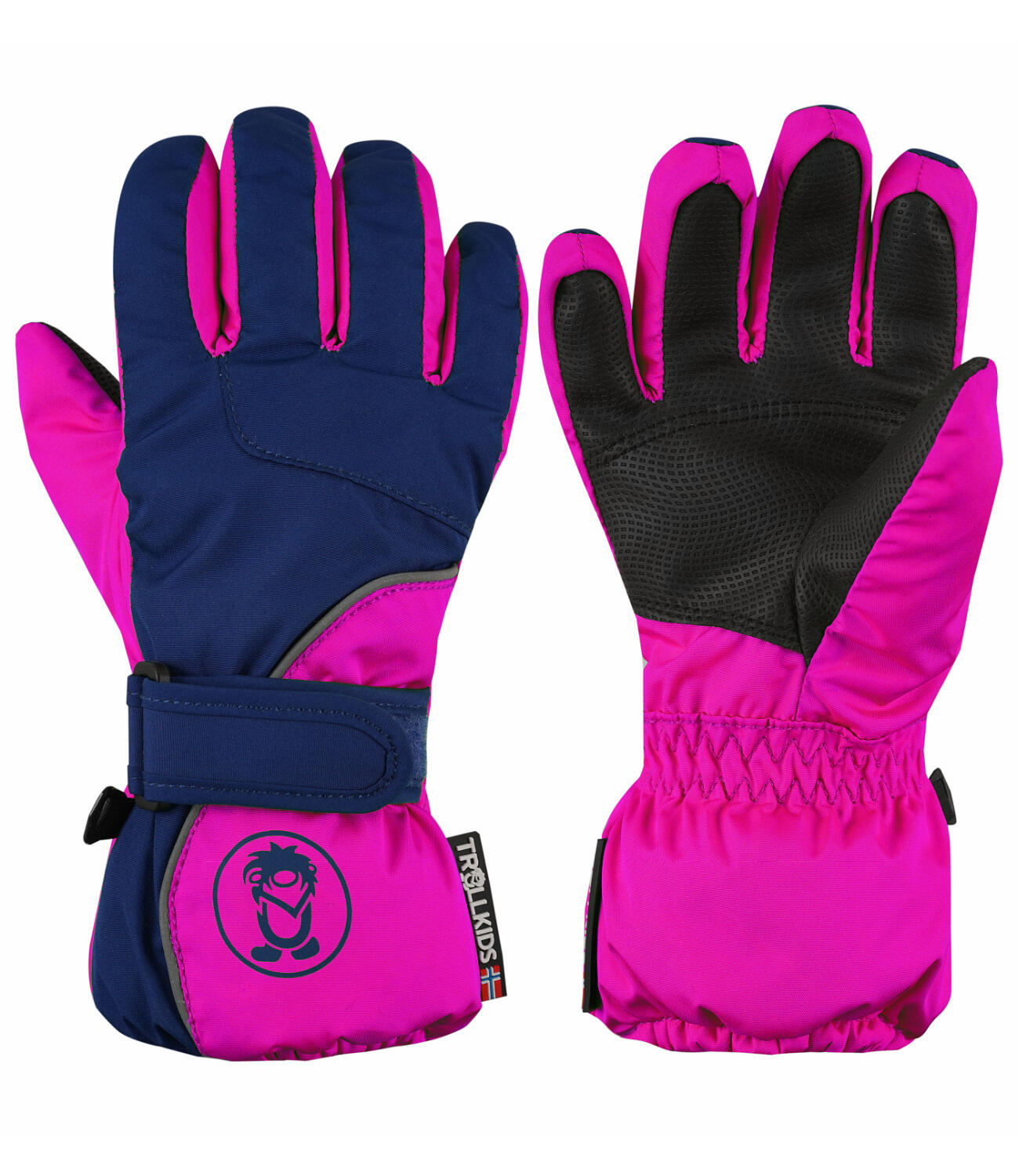 TROLLKIDS Kinder Fingerhandschuh Troll Marineblau / Magenta