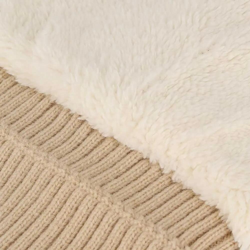 Coffret Cadeau Femme - Bonnet + Tour de Cou + Gants - Beige chiné 6/6