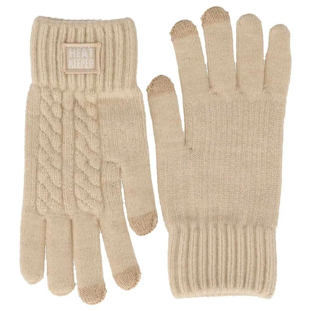 Coffret Cadeau Femme - Bonnet + Tour de Cou + Gants - Beige chiné 5/6