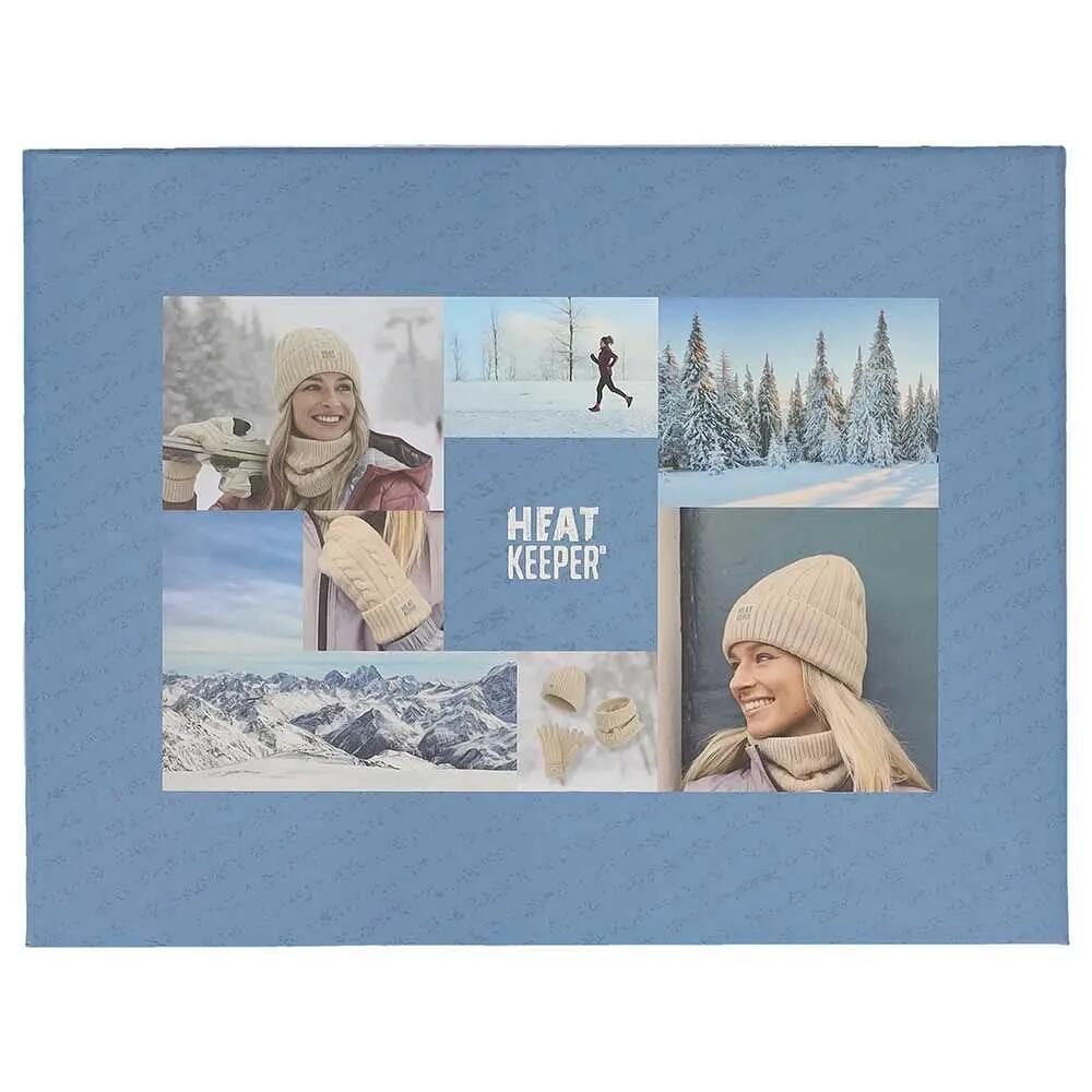 Coffret Cadeau Femme - Bonnet + Tour de Cou + Gants - Beige chiné 2/6