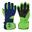 Kinder Fingerhandschuh Troll Marineblau / Hellgrün Größe 4; 6-7 Jahre