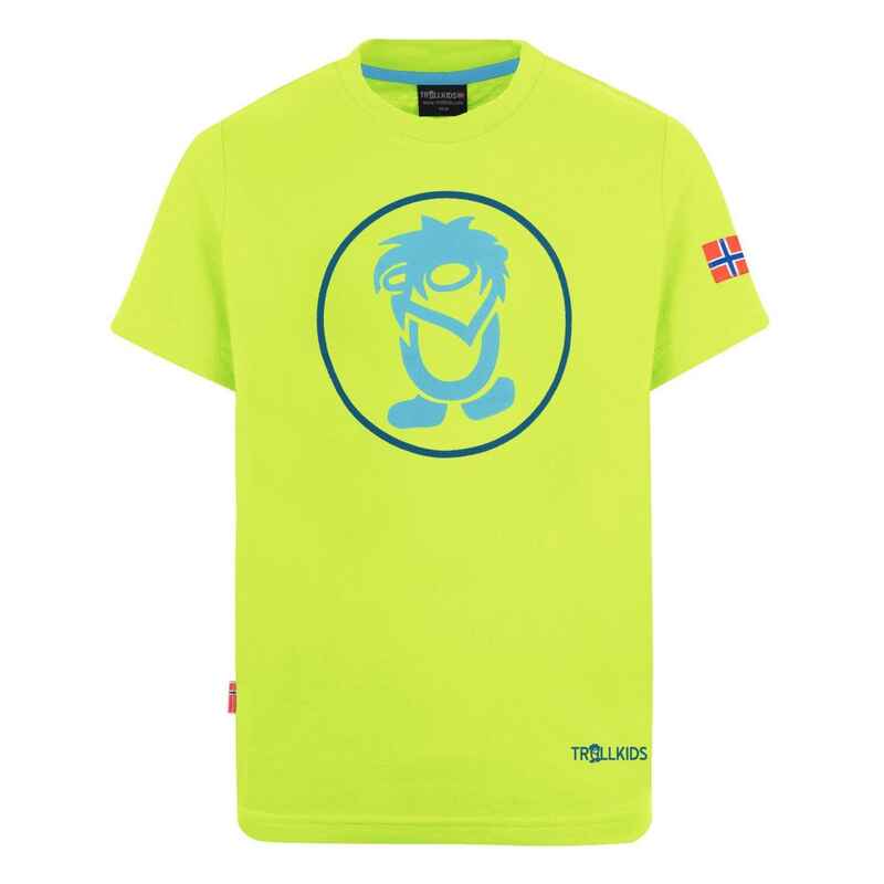 Kinder T-Shirt Troll T Limegrün/Delphinblau