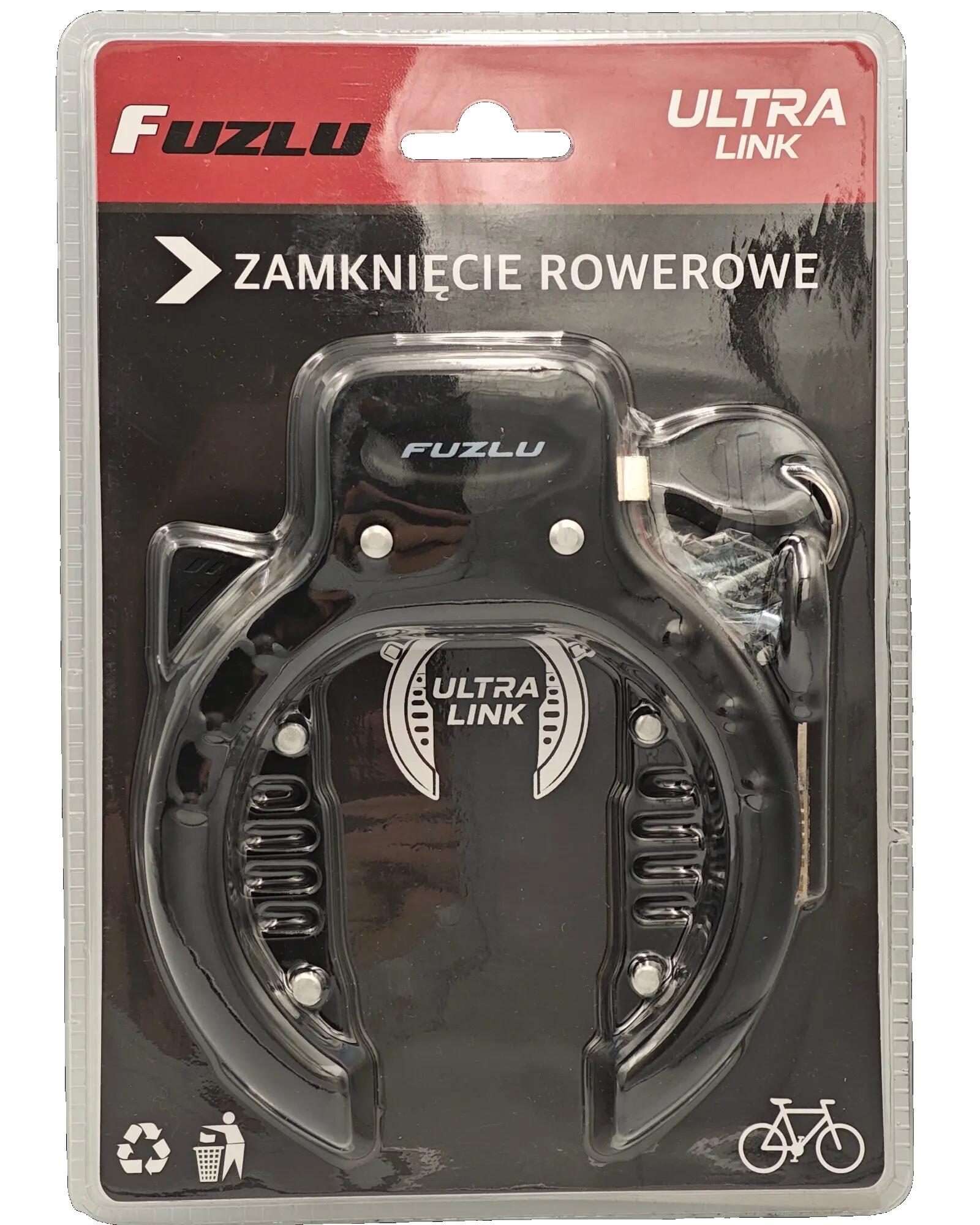 Zamknięcie rowerowe Blokada na tylne koło FUZLU XR-2302 czarne 3/4