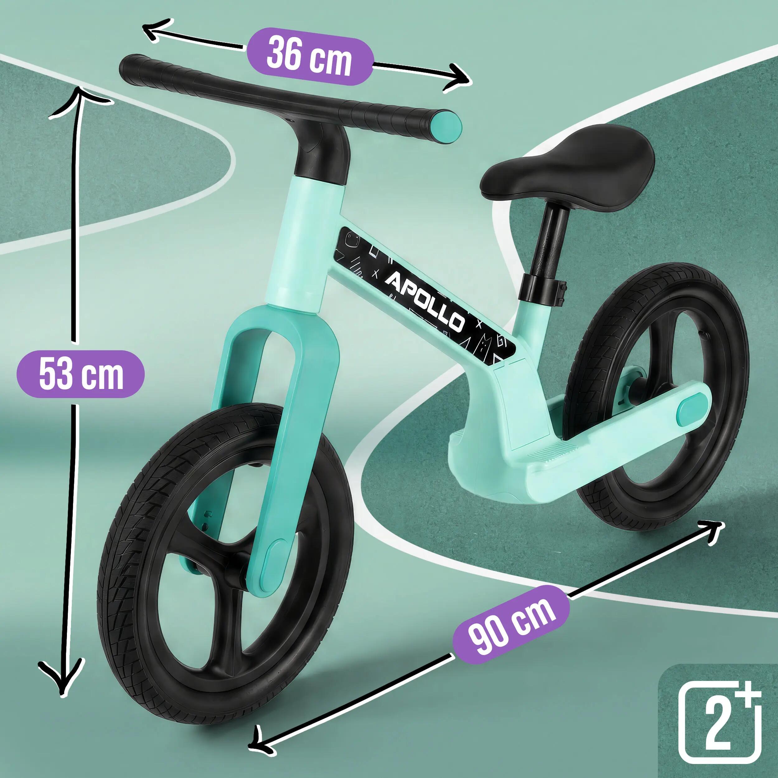 Loopfiets Kinderen Trailbuddy LED 12 inch vanaf 2 jaar Mint 2/7