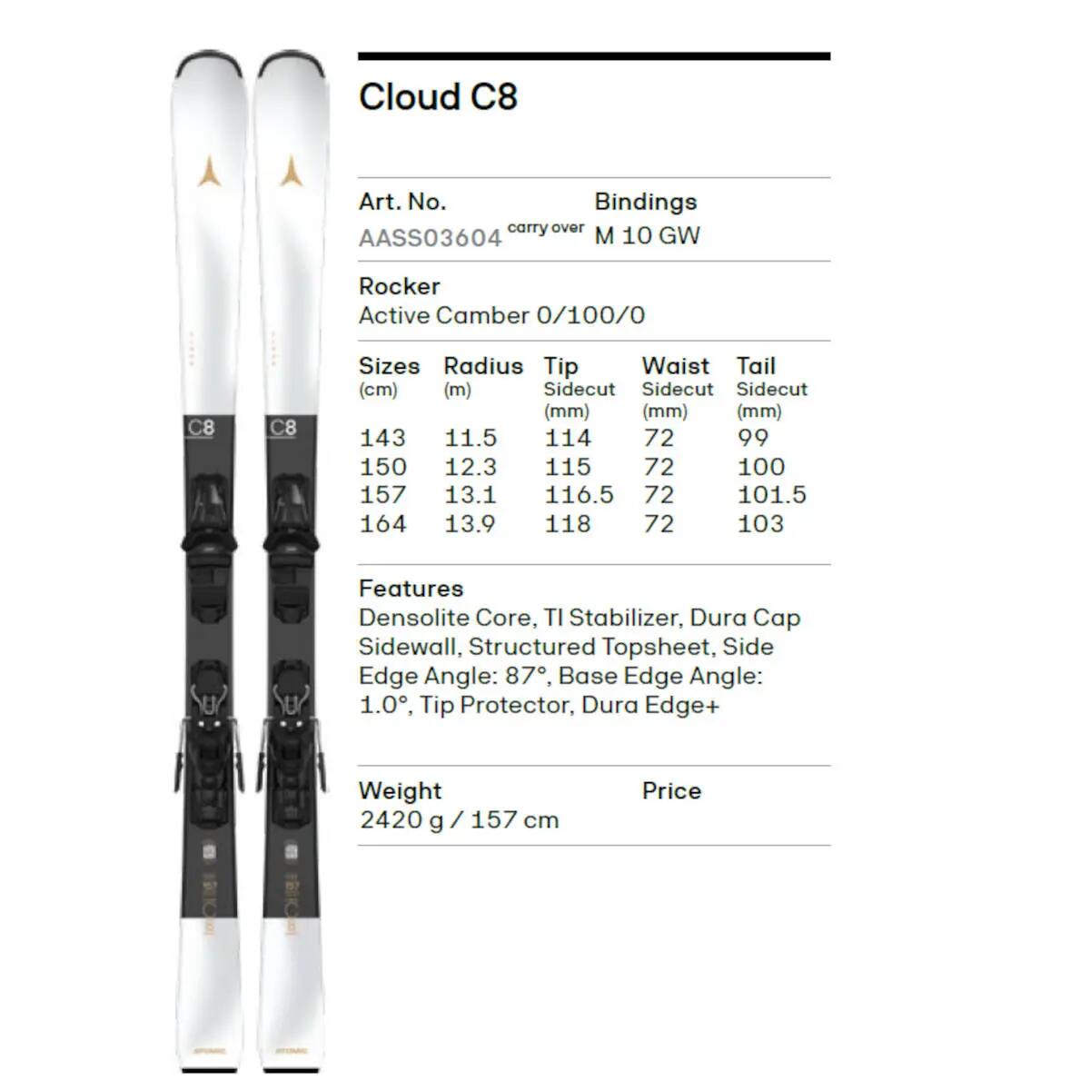 Narty Atomic Cloud C8 + wiązania M 10 GW 2026 2/6
