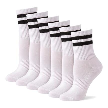 Damen Herren Fitness Sportsocken halbhoch mit Rippschaft kurze Socken 6 Paar