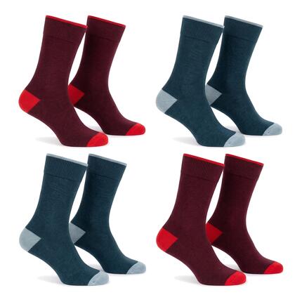 Damen Herren Freizeit Wollsocken mit Kaschmirwolle 4 Paar warme Wintersocken