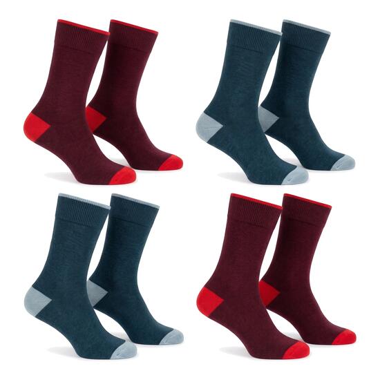 Damen Herren Freizeit Wollsocken mit Kaschmirwolle 4 Paar warme Wintersocken