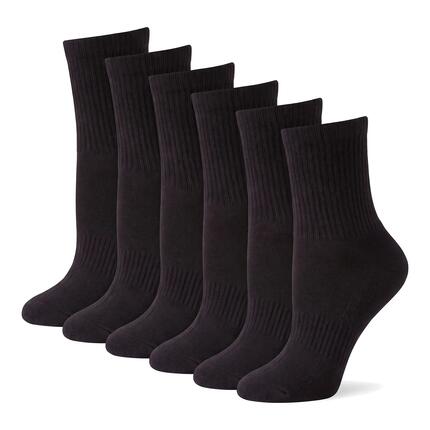 Damen Herren Fitness Sportsocken halbhoch mit Rippschaft kurze Socken 6 Paar