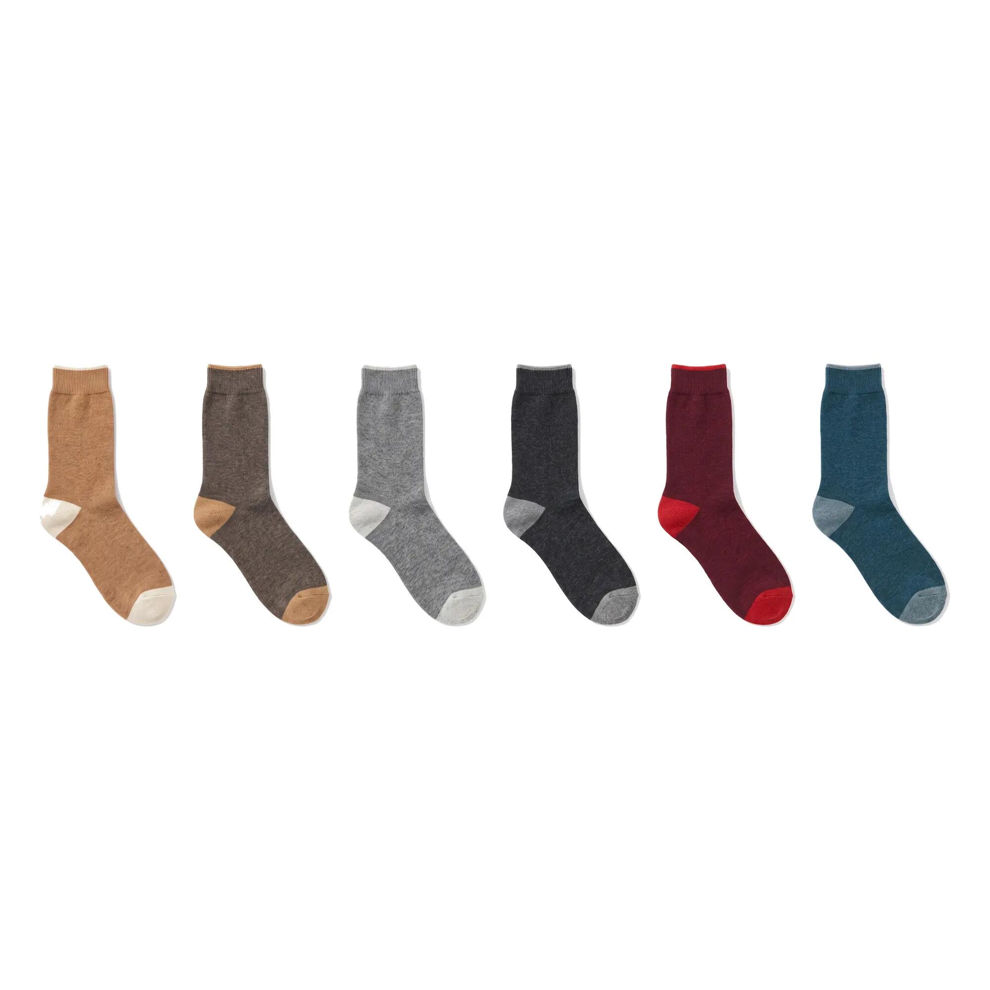 Damen Herren Freizeit Wollsocken mit Kaschmirwolle 4 Paar warme Wintersocken 8/8